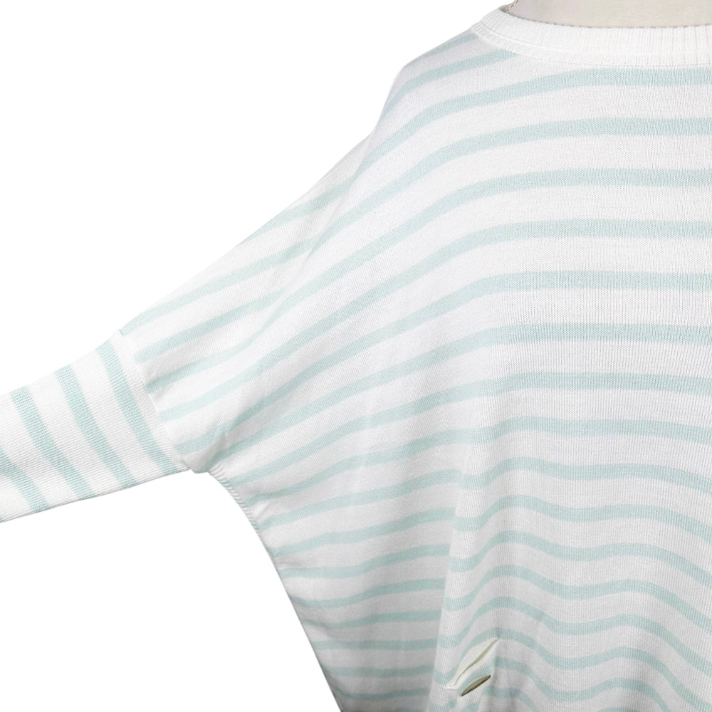 MerSea Sz OS One Size Fits Mint Stripe The Catalina Travel Pullover Sweater - Picture 7 of 10